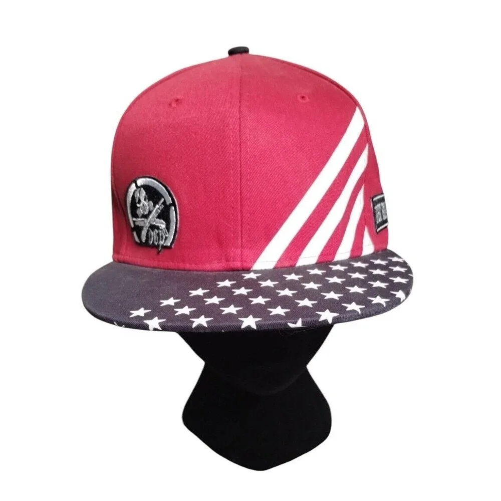 Dirt Bike Pirates American Flag Baseball Trucker Hat Unisex Adjustable